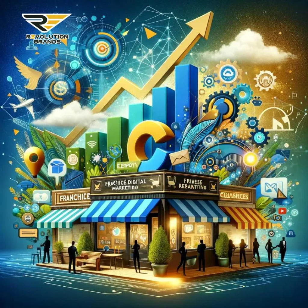 Illustration highlighting the effectiveness of email marketing in franchise growth, focusing on key strategies like email content creation, precise list segmentation, and the application of email automation techniques for optimizing marketing campaigns and driving sales.